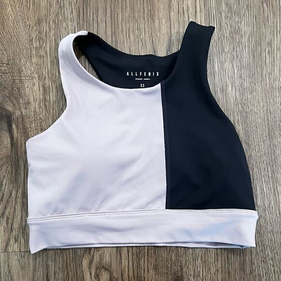 All Fenix Anthropologie Racerback Color Block Three Tone Athletic Sports Bra XS - Picture 1 of 4